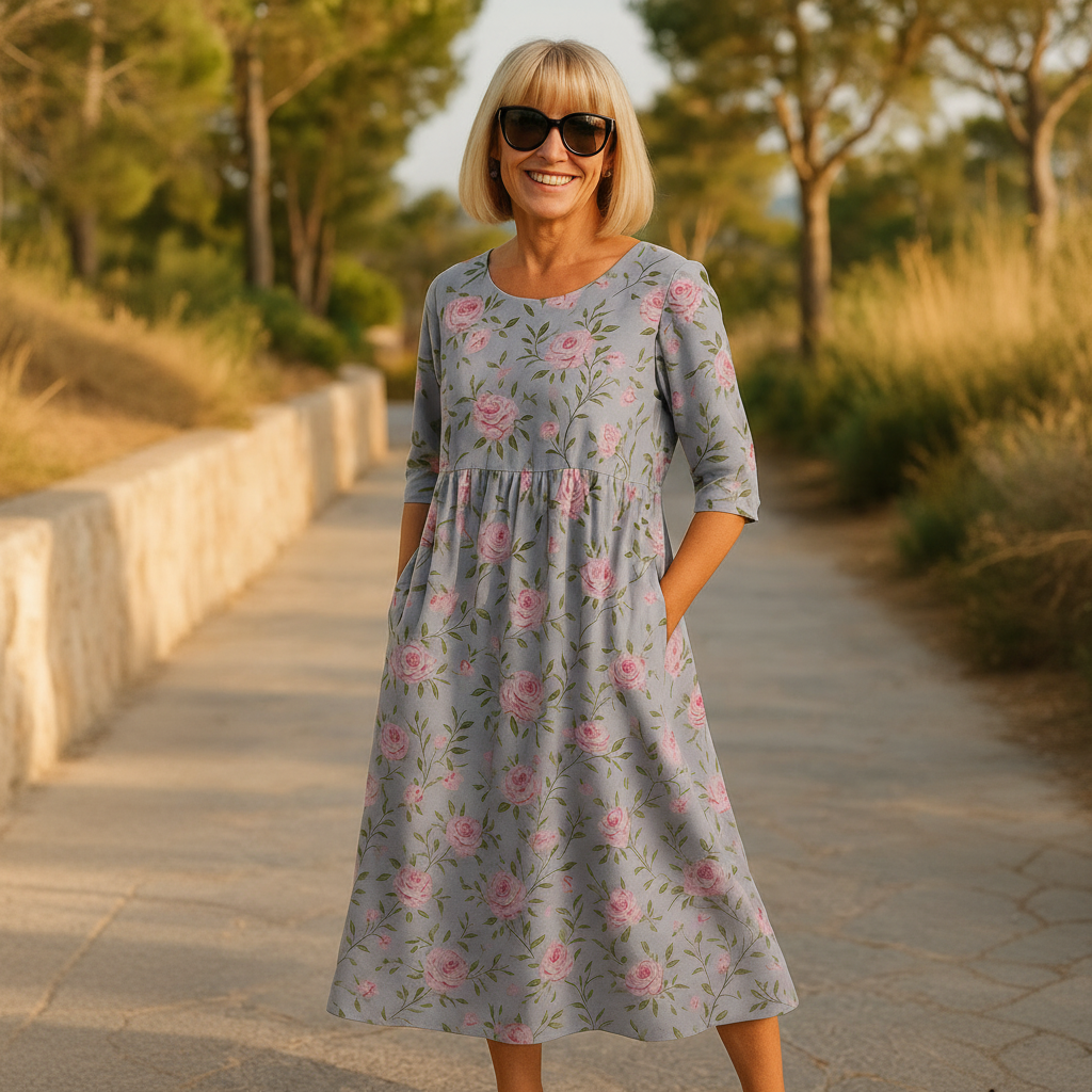 Eliza | Relaxed Midi Dress - Effortless Elegance, Everyday Comfort