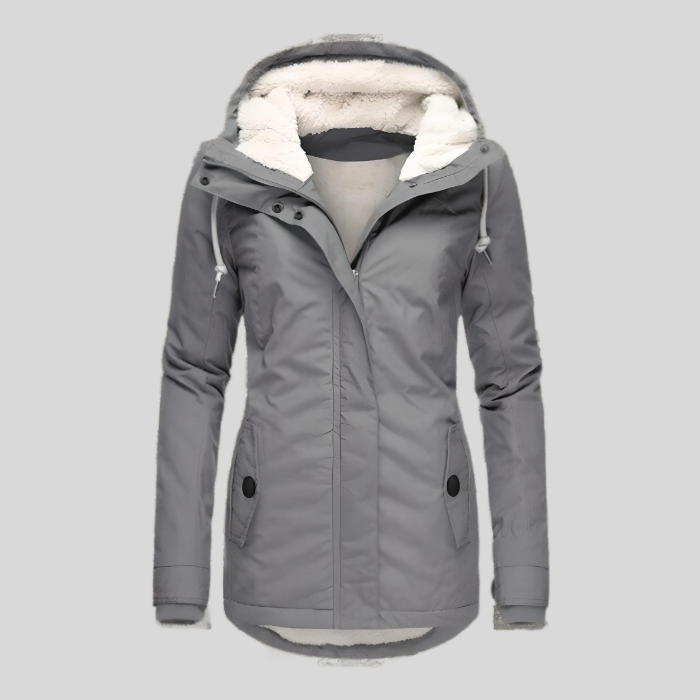 Liora | Long Jacket with Hood and Lining