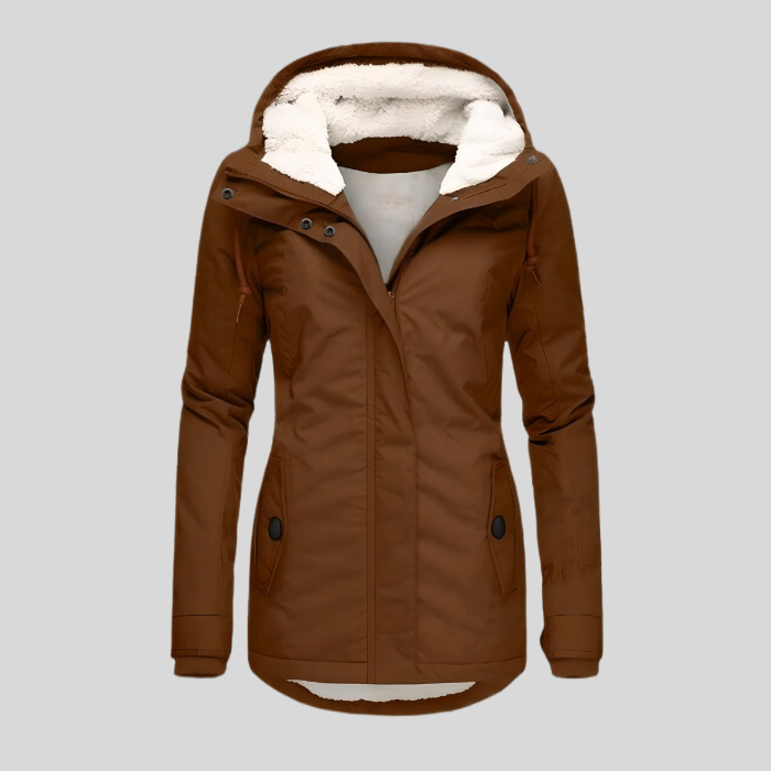Liora | Long Jacket with Hood and Lining