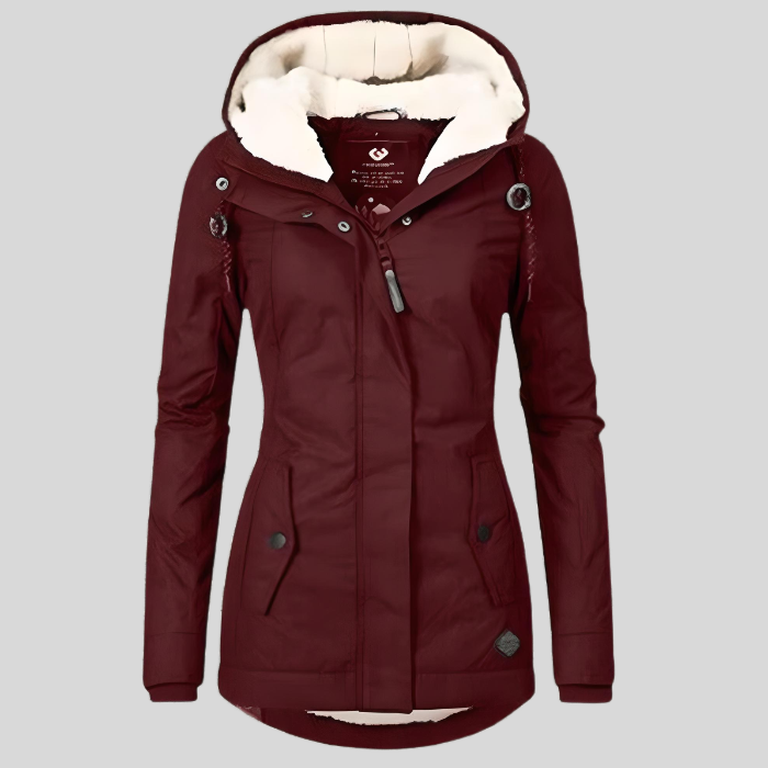 Liora | Long Jacket with Hood and Lining