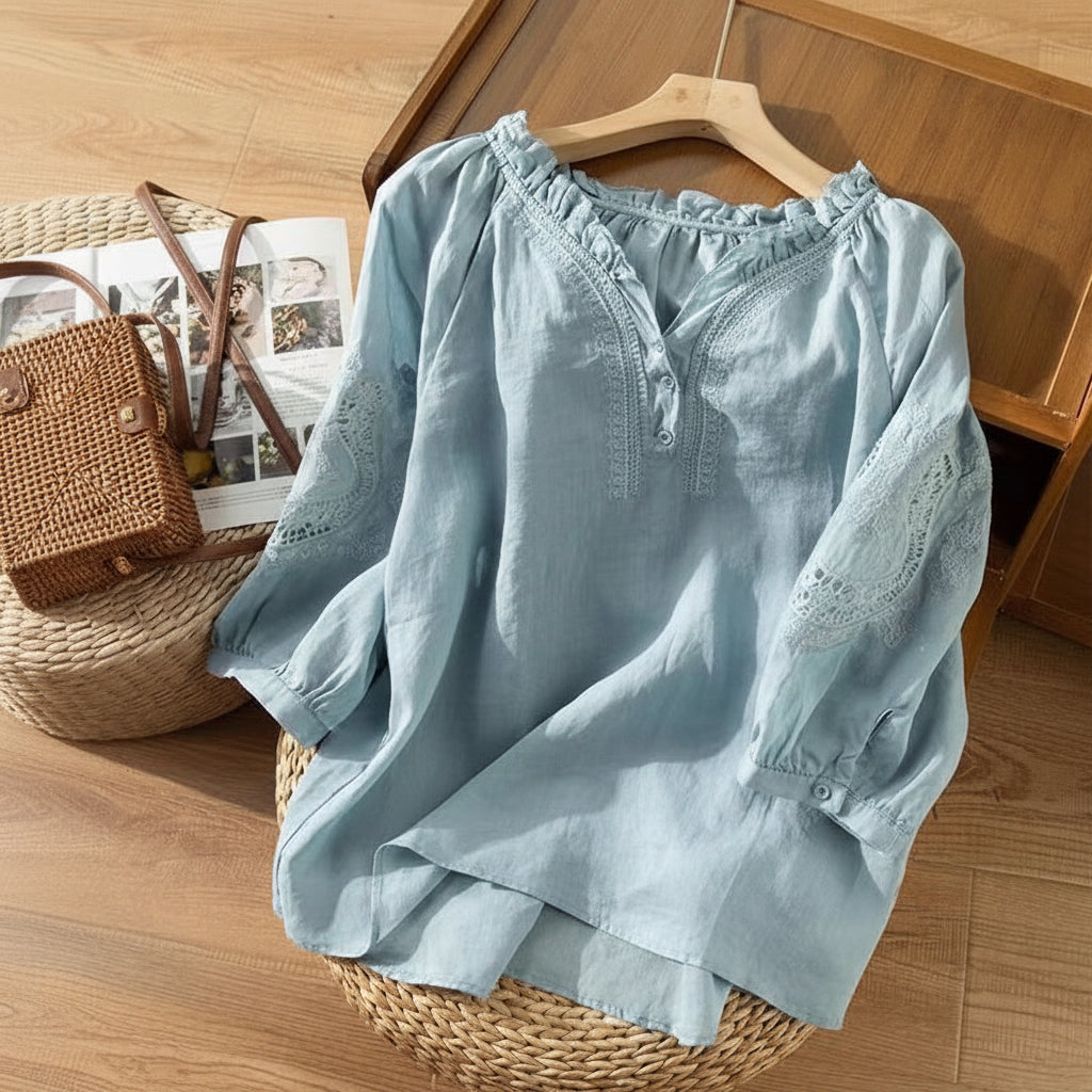 NATALIA™ Linen Blouse