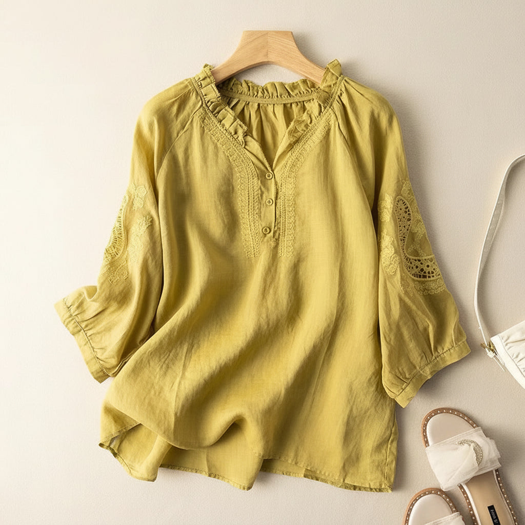NATALIA™ Linen Blouse