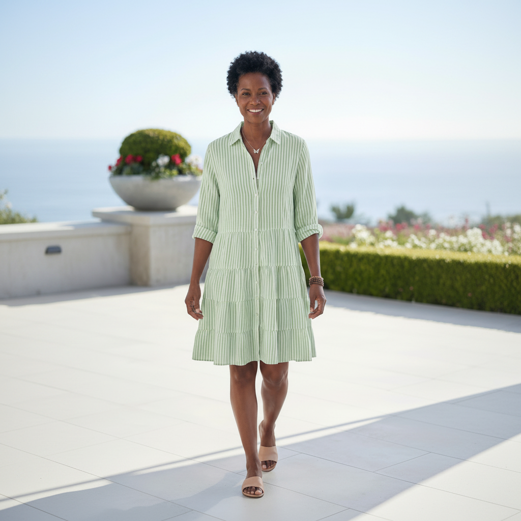 Kiana Breezy Striped Dress
