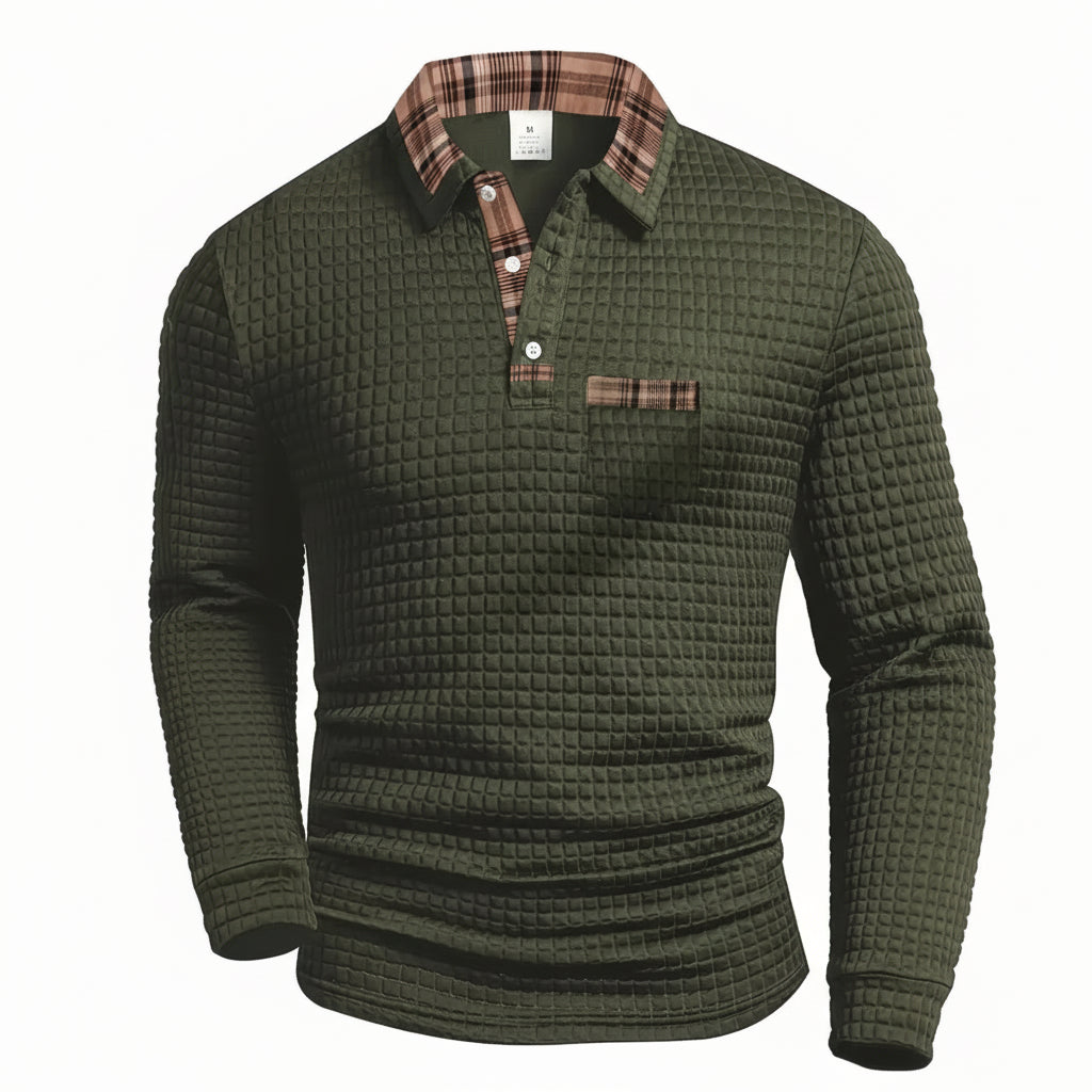 BEEKMAN™ | Men's Checked Pattern Polo Shirt