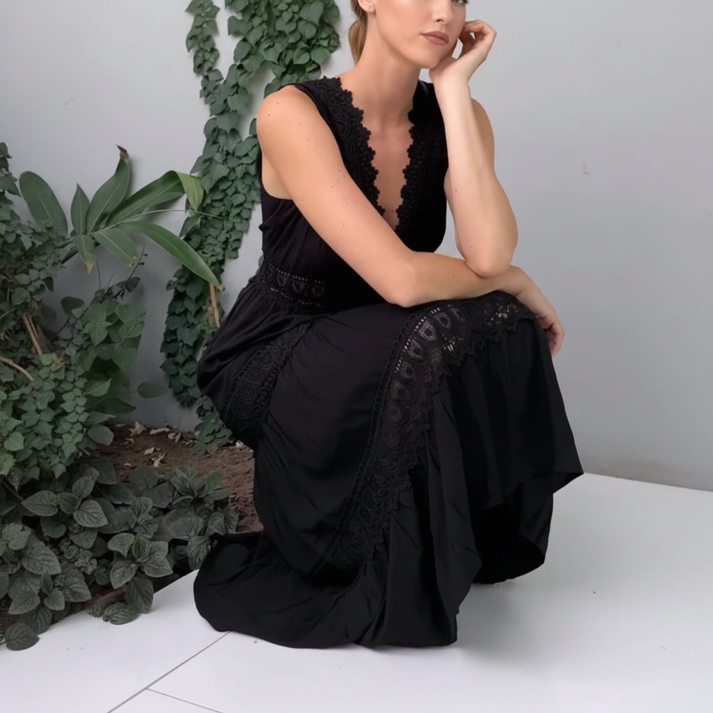 Aurélie™ | Elegant Lace Dress with V-Neck