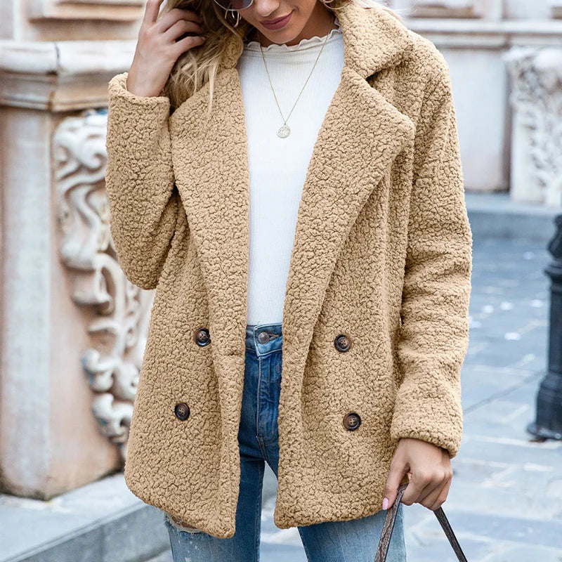 Cozy Women's Teddy Coat - Stylish Winter Outerwear for Ultimate Warmth
