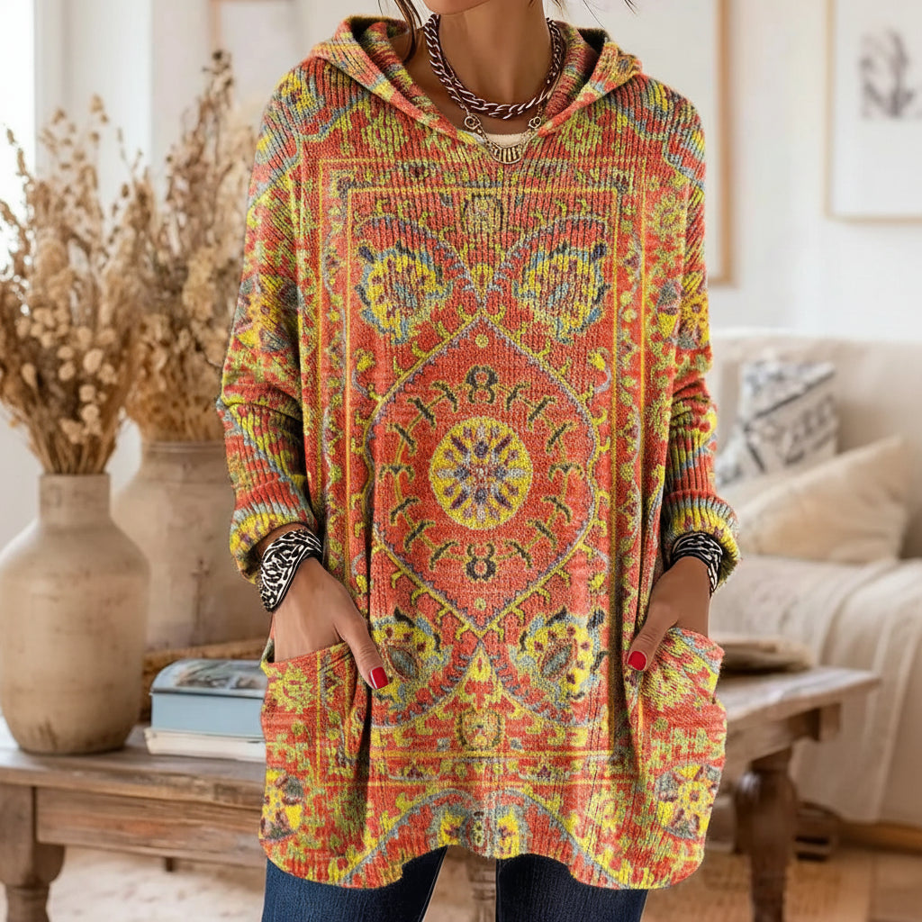 Seraphina Retro Hooded Knit Tunic