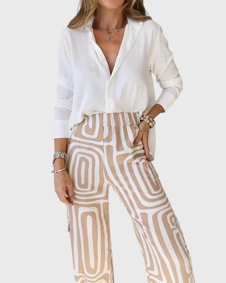 Emilia™ | Stylish Pants + Free Blouse &amp; Belt