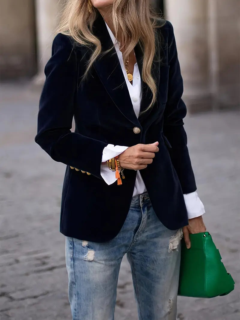 Caterina | Elegant Velvet Blazer