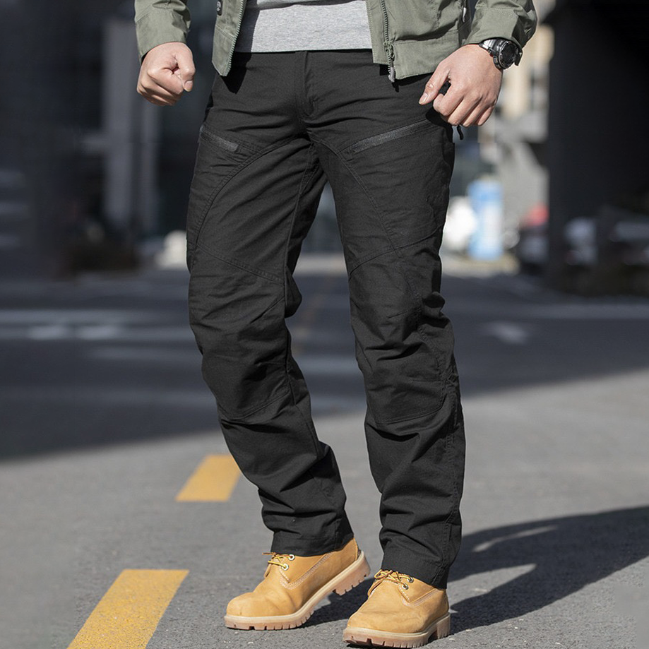 Men's Outdoor Waterproof Tactical Trousers Stretch Black Work Trousers