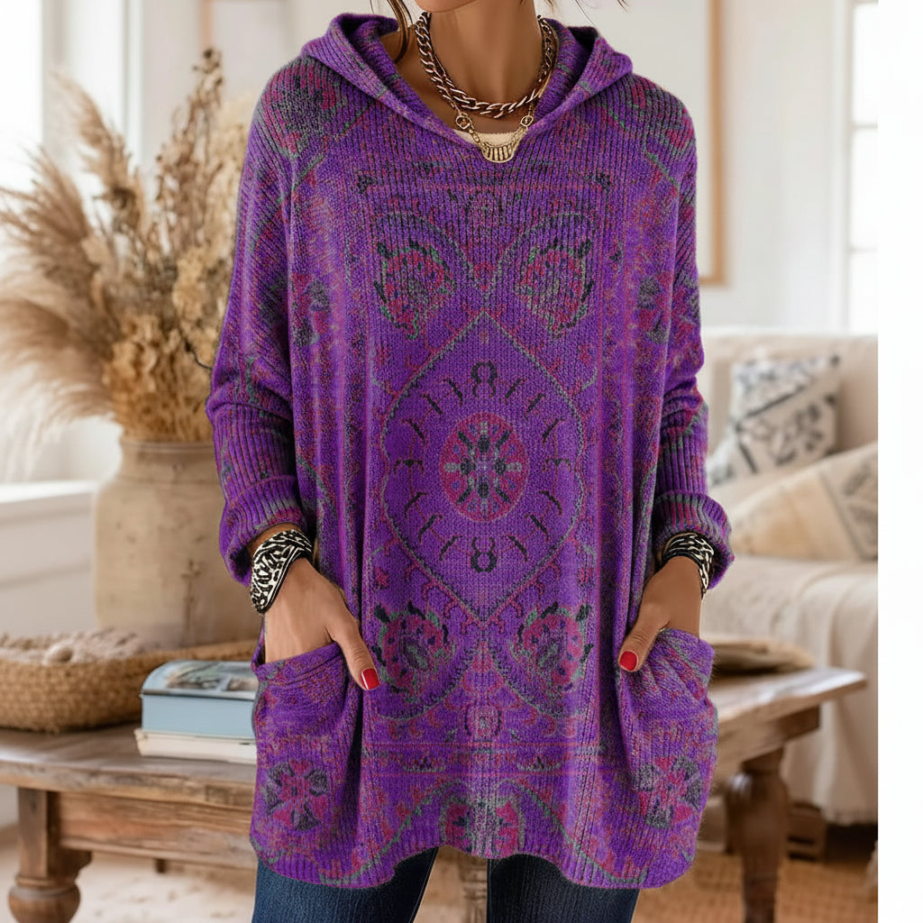 Seraphina Retro Hooded Knit Tunic