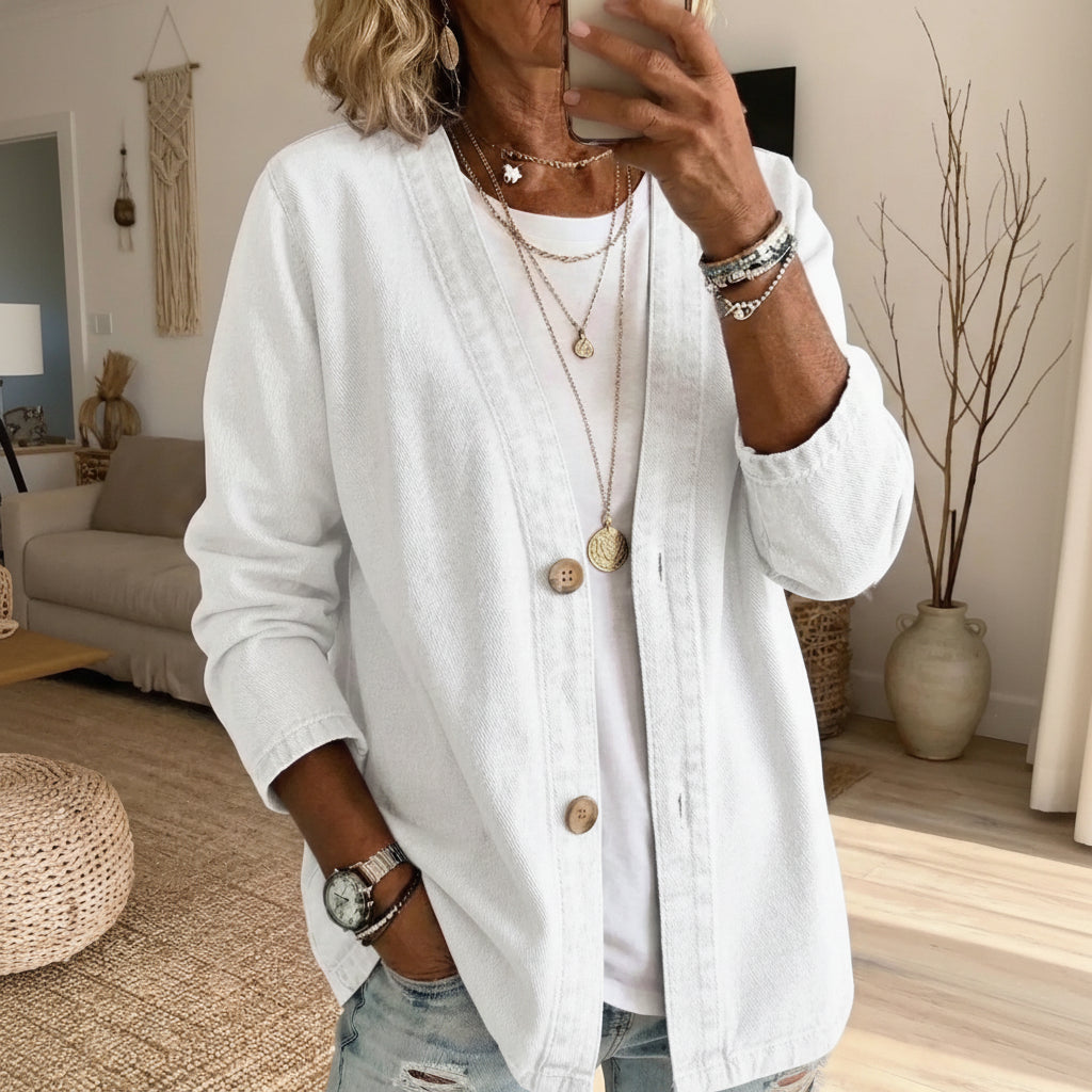 Dariah - Denim Button Coat
