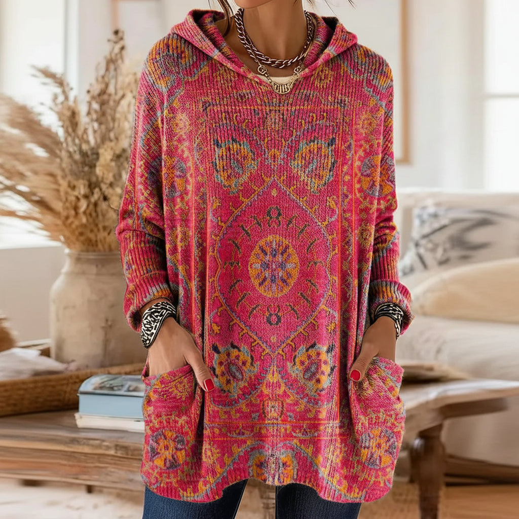 Seraphina Retro Hooded Knit Tunic