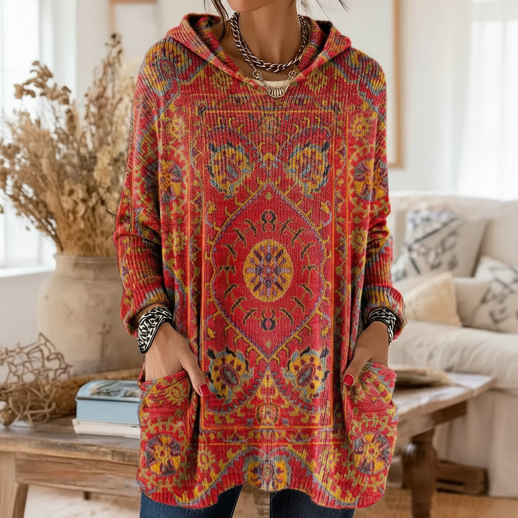 Seraphina Retro Hooded Knit Tunic