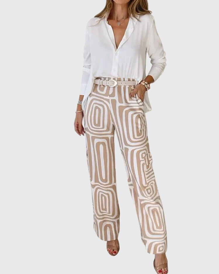 Emilia™ | Stylish Pants + Free Blouse &amp; Belt