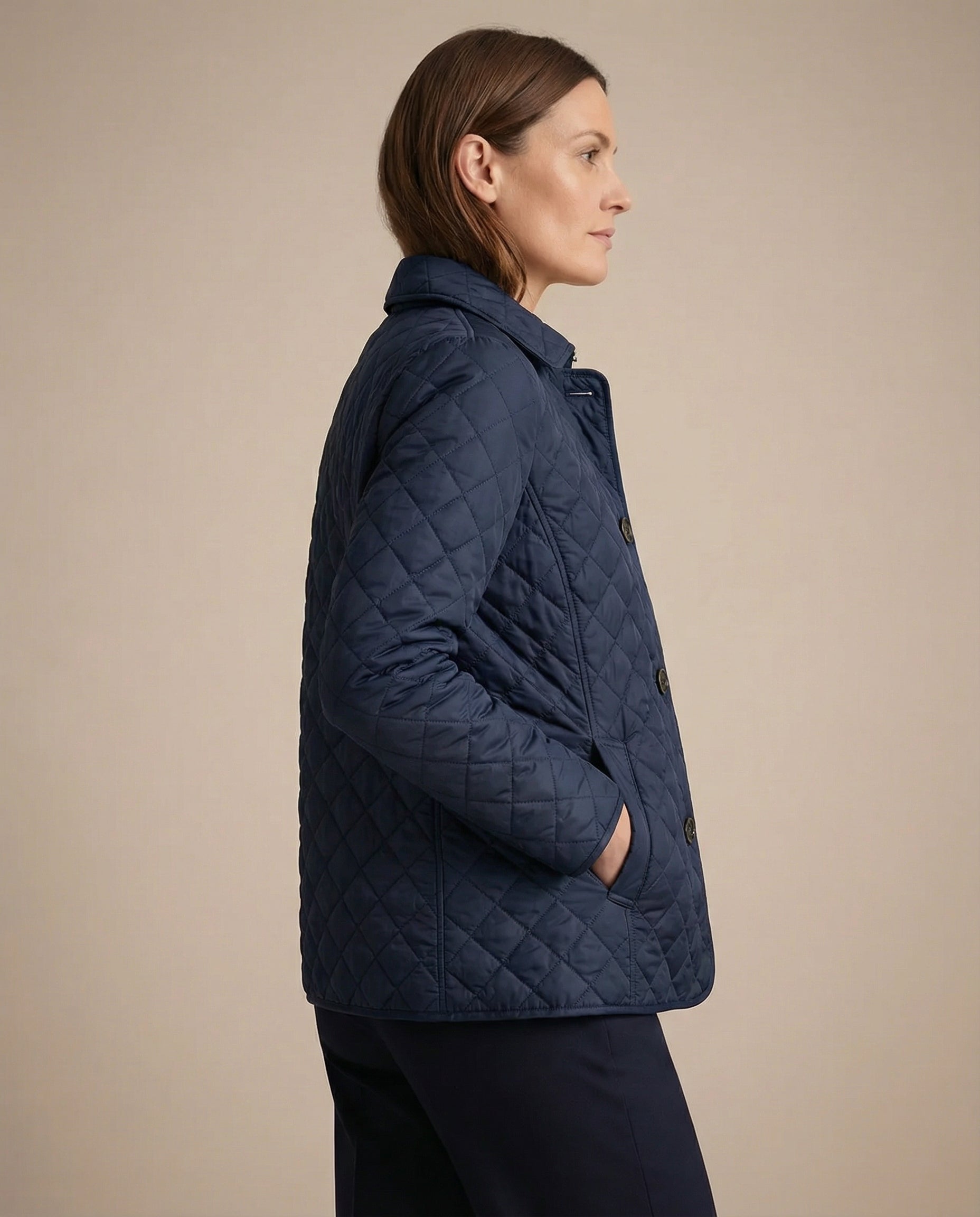 Quilted Button Up Jacket