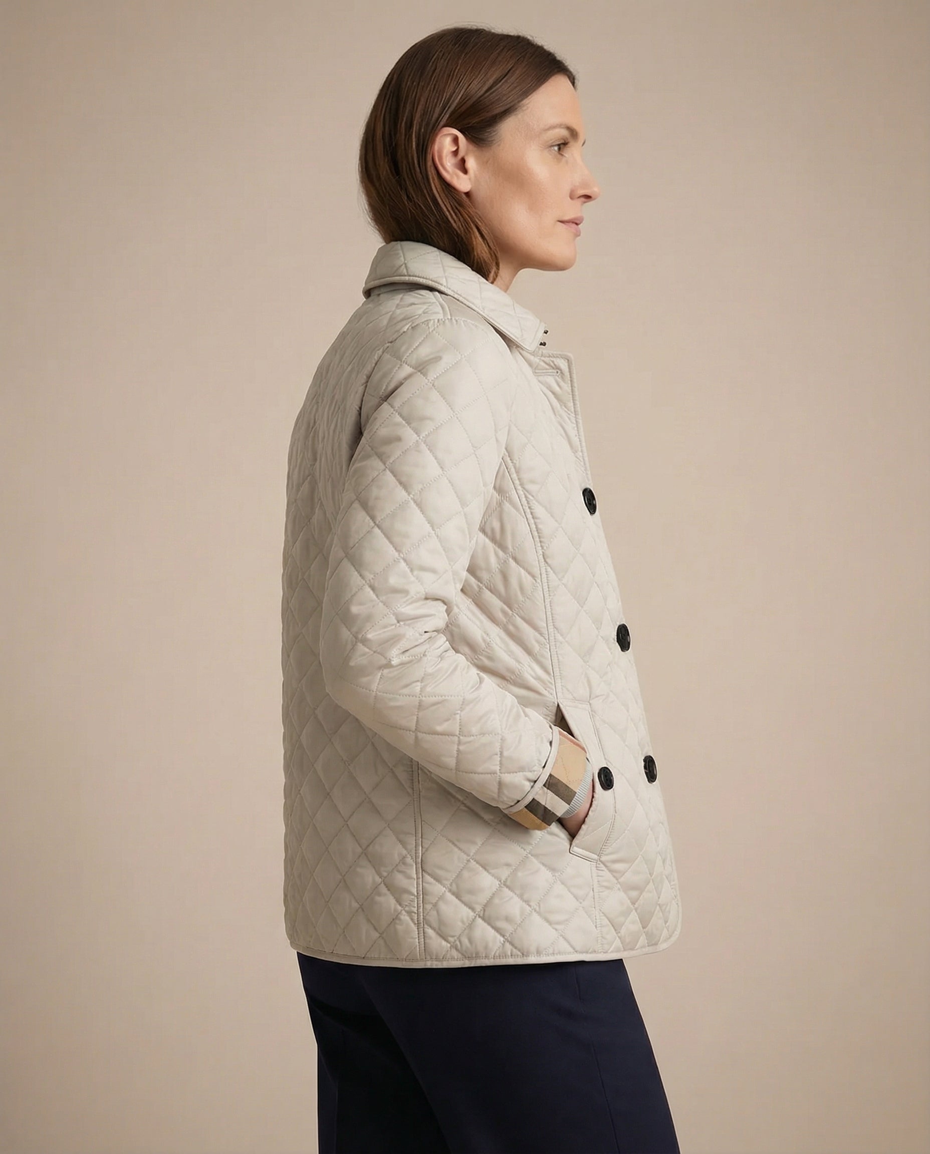 Quilted Button Up Jacket