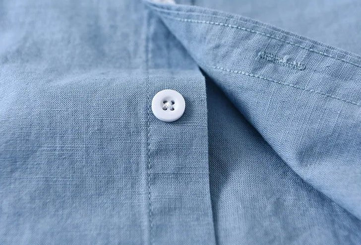 KAI™ Cotton-Linen Mandarin Shirt