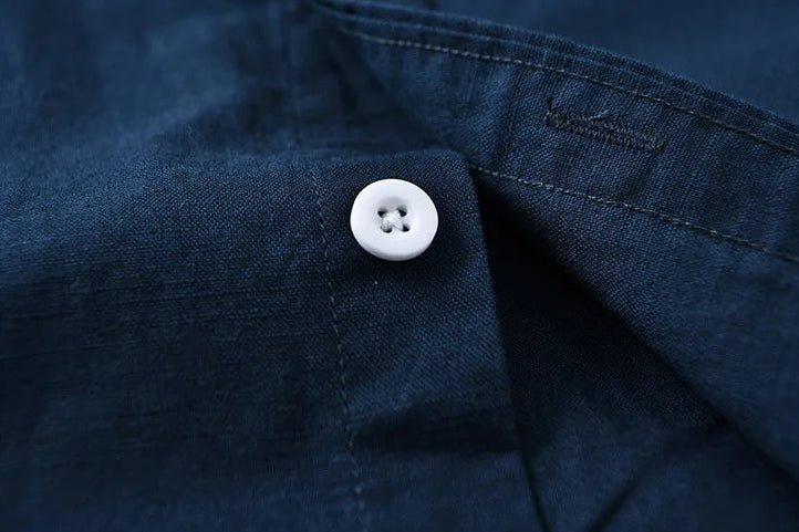 KAI™ Cotton-Linen Mandarin Shirt