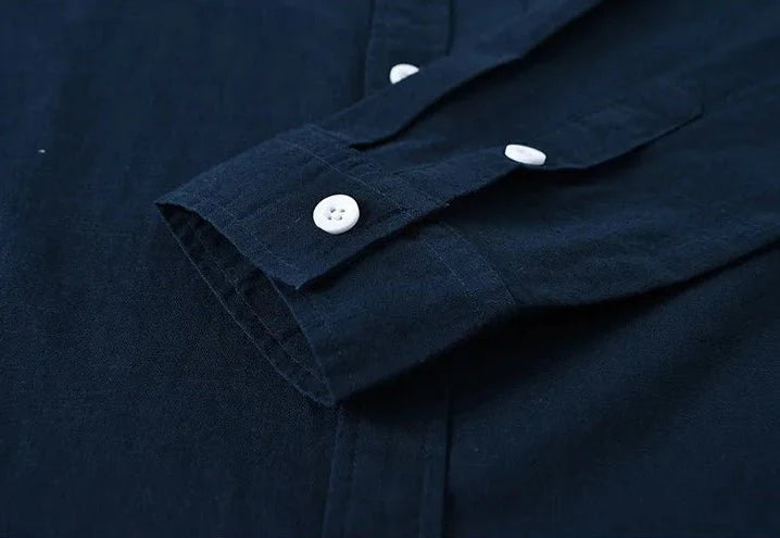 KAI™ Cotton-Linen Mandarin Shirt