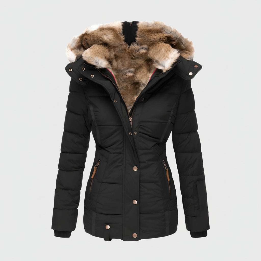 Slim Fit Women's Winter Jacket with Hood - Aurora